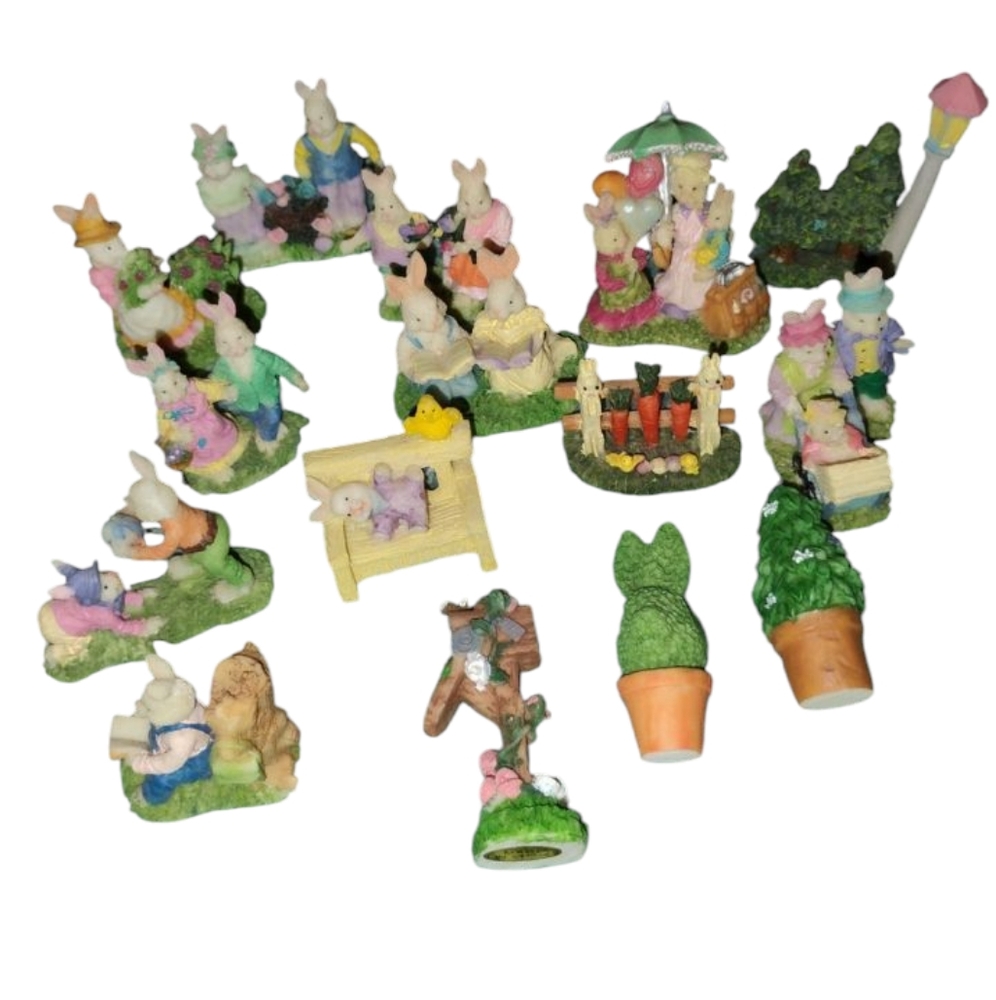 Bunny Easter Town Figurine Collection